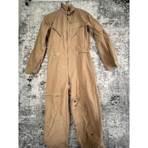 Carter Industries Flight Suit Coveralls 42L Desert Tan CWU-27P Aramid Pilot USGI